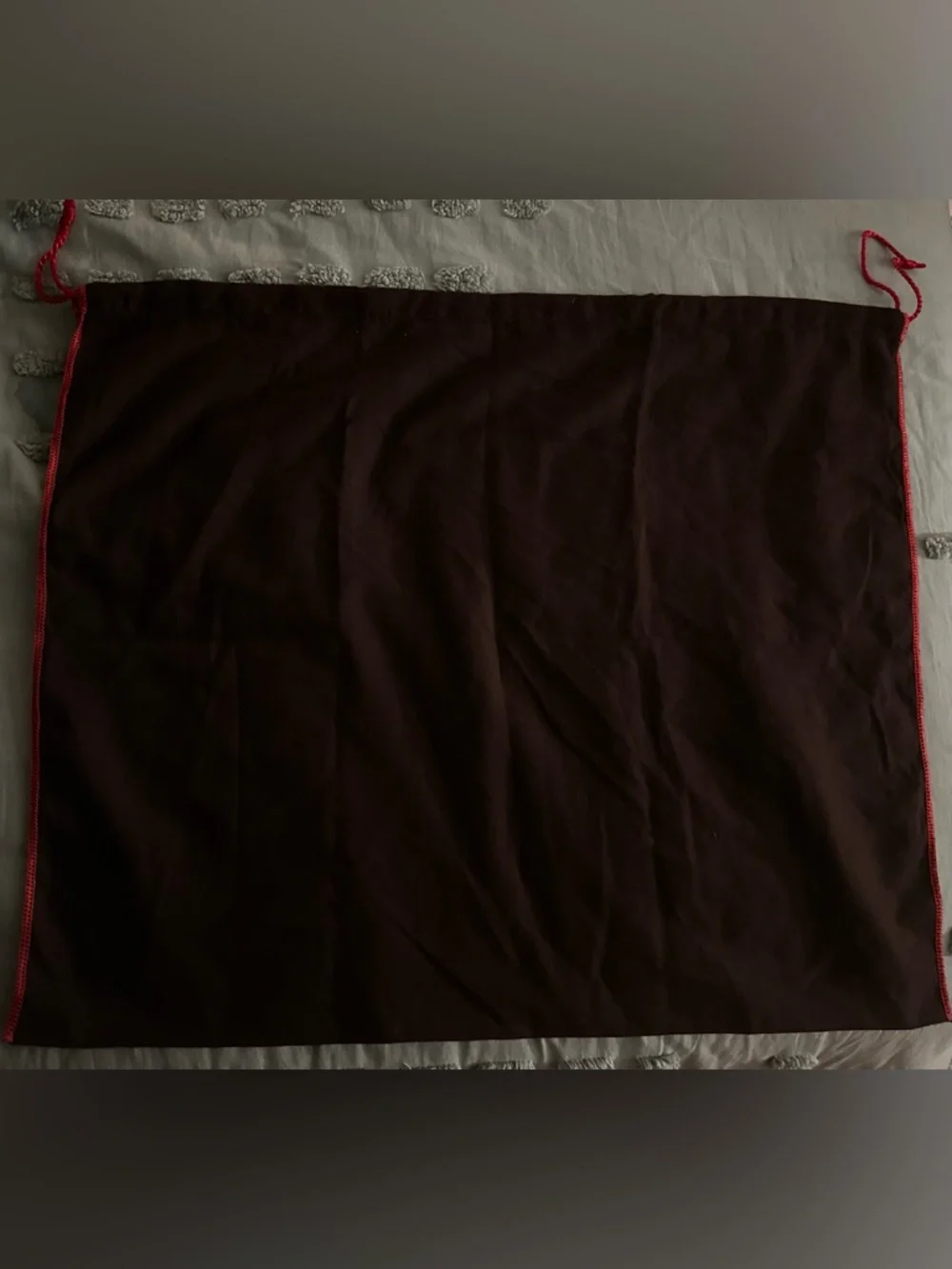 Coach XL Brown Logo Dust Bag with Red Trim 22x19.5”